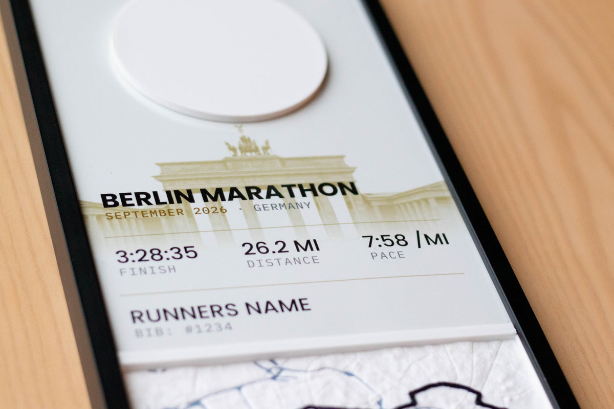 Berlin Marathon panel on the wall