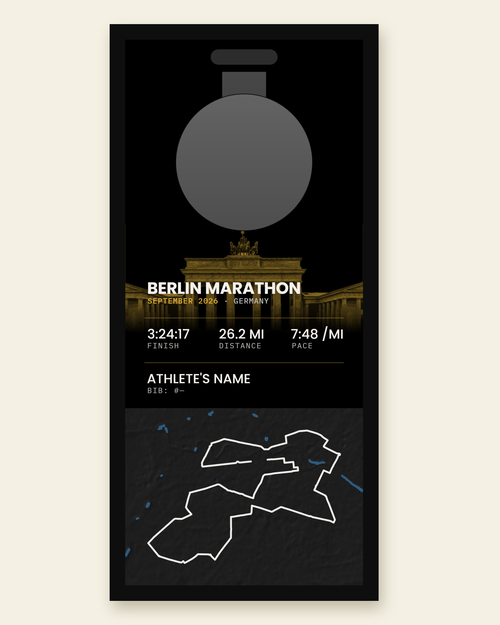 Berlin Marathon panel, all black
