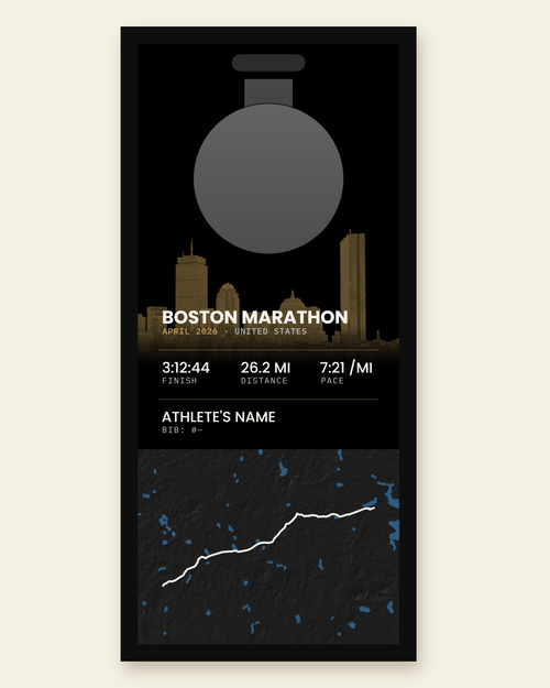 Boston Marathon panel, all black