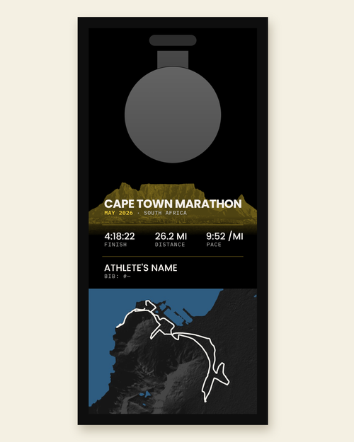 Cape Town Marathon panel, all black